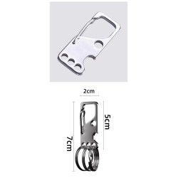 Porte-clés multifonctions en inox avec personnalisation