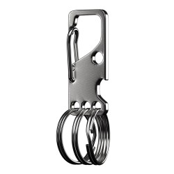 Porte-clés multifonctions en inox avec personnalisation