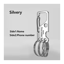 Porte-clés multifonctions en inox avec personnalisation